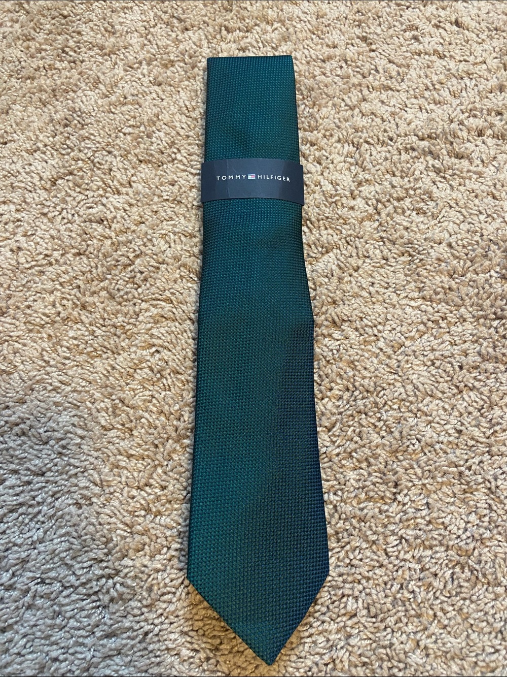 Tommy Hilfiger Dark Teal Textured Men's Tie